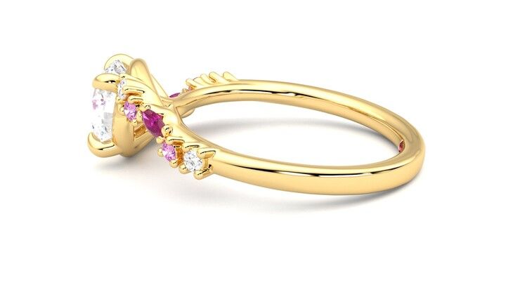 Taylor & Hart Avalon Round Engagement Ring 360 degree image 20