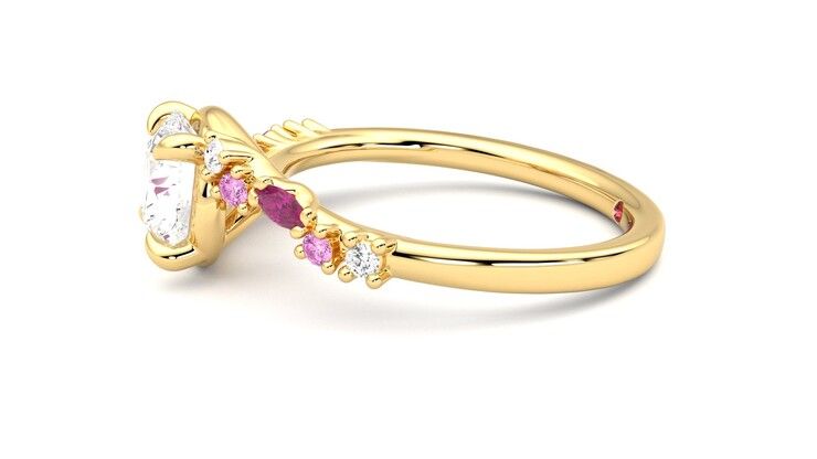 Taylor & Hart Avalon Round Engagement Ring 360 degree image 21