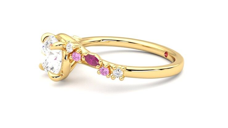 Taylor & Hart Avalon Round Engagement Ring 360 degree image 22