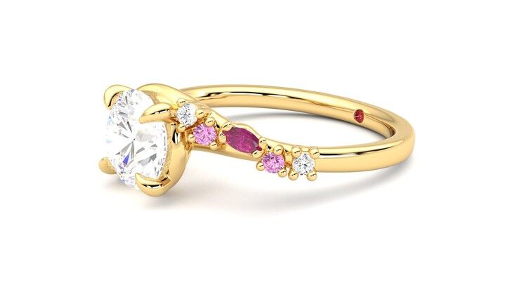 Taylor & Hart Avalon Round Engagement Ring 360 degree image 23