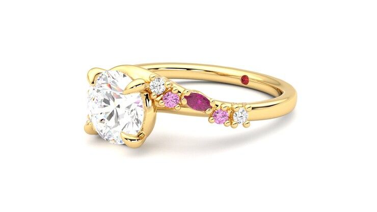 Taylor & Hart Avalon Round Engagement Ring 360 degree image 24