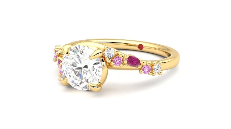 Taylor & Hart Avalon Round Engagement Ring 360 degree image 25
