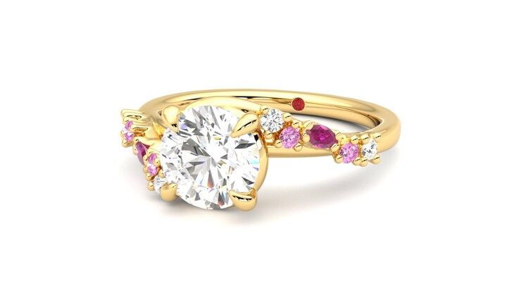 Taylor & Hart Avalon Round Engagement Ring 360 degree image 26