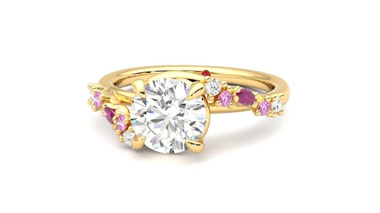 Taylor & Hart Avalon Round Engagement Ring 360 degree image 27