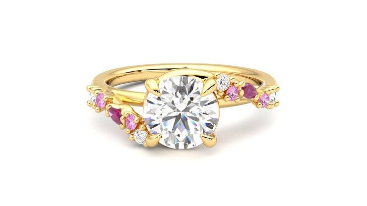 Taylor & Hart Avalon Round Engagement Ring 360 degree image 29