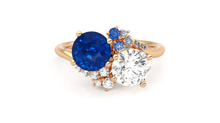 Taylor & Hart Besso Round Engagement Ring 360 degree image 1