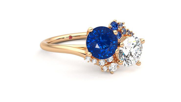 Taylor & Hart Besso Round Engagement Ring 360 degree image 5
