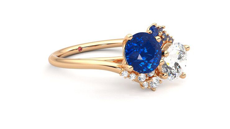 Taylor & Hart Besso Round Engagement Ring 360 degree image 6