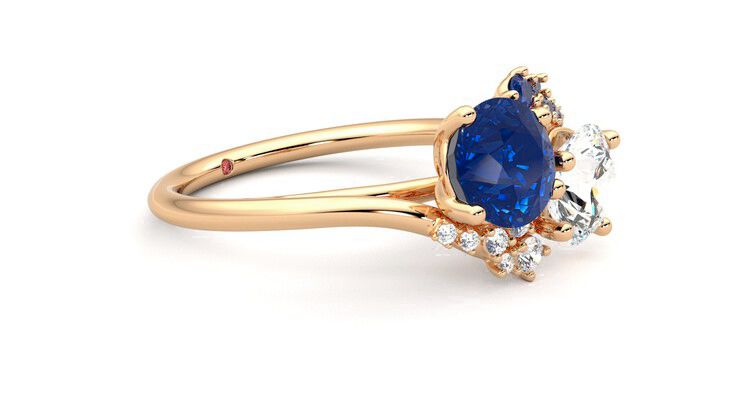 Taylor & Hart Besso Round Engagement Ring 360 degree image 7