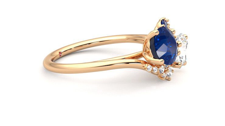 Taylor & Hart Besso Round Engagement Ring 360 degree image 8