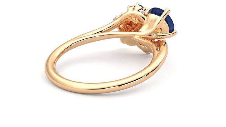 Taylor & Hart Besso Round Engagement Ring 360 degree image 13