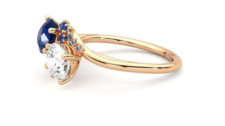 Taylor & Hart Besso Round Engagement Ring 360 degree image 22