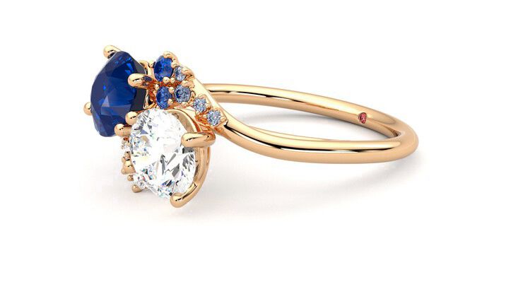 Taylor & Hart Besso Round Engagement Ring 360 degree image 23