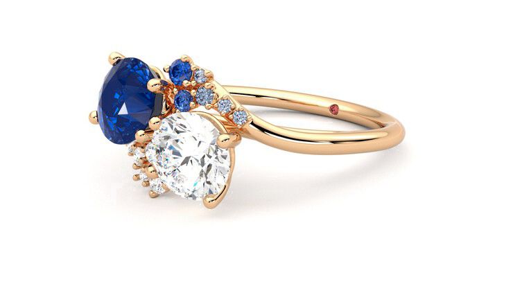 Taylor & Hart Besso Round Engagement Ring 360 degree image 24