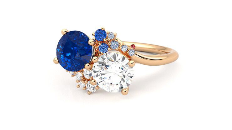 Taylor & Hart Besso Round Engagement Ring 360 degree image 26