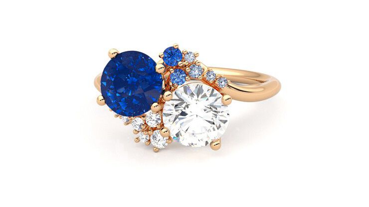 Taylor & Hart Besso Round Engagement Ring 360 degree image 27