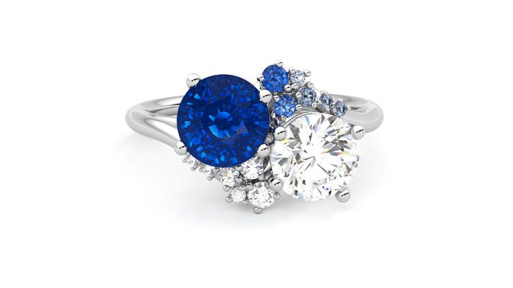 Taylor & Hart Besso Round Engagement Ring 360 degree image 2