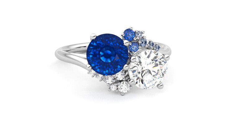 Taylor & Hart Besso Round Engagement Ring 360 degree image 3