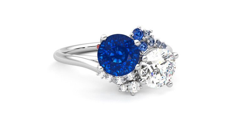 Taylor & Hart Besso Round Engagement Ring 360 degree image 4