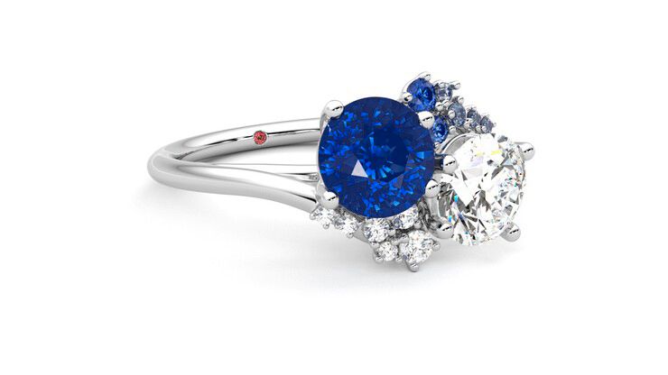 Taylor & Hart Besso Round Engagement Ring 360 degree image 5