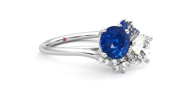 Taylor & Hart Besso Round Engagement Ring 360 degree image 6