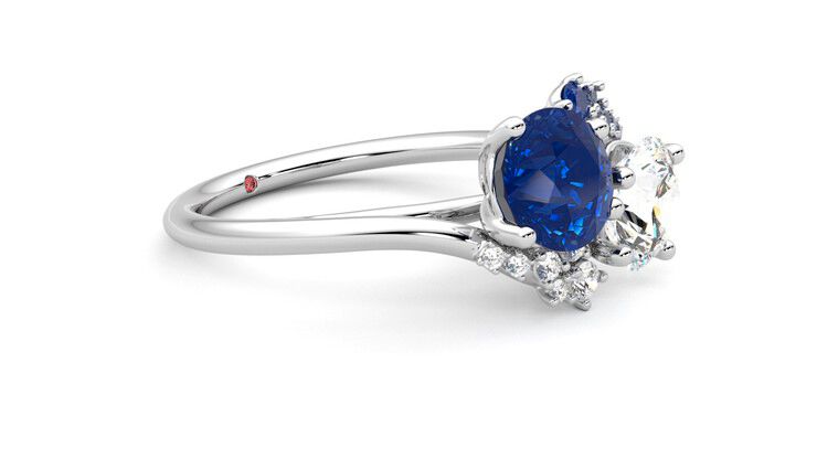 Taylor & Hart Besso Round Engagement Ring 360 degree image 7