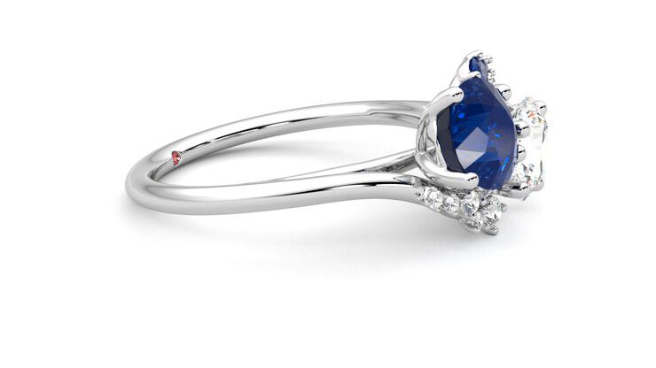 Taylor & Hart Besso Round Engagement Ring 360 degree image 8