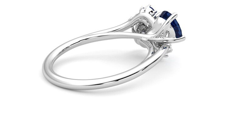 Taylor & Hart Besso Round Engagement Ring 360 degree image 12