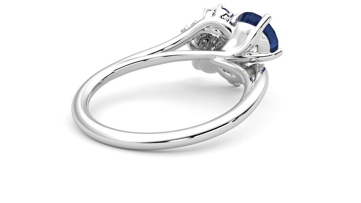 Taylor & Hart Besso Round Engagement Ring 360 degree image 13