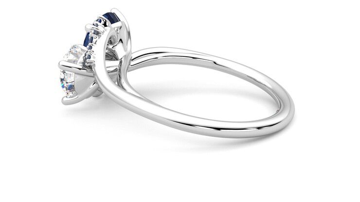 Taylor & Hart Besso Round Engagement Ring 360 degree image 19