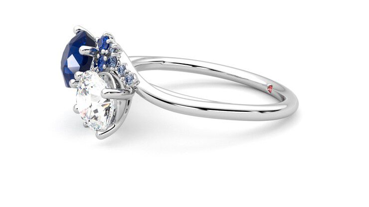 Taylor & Hart Besso Round Engagement Ring 360 degree image 22