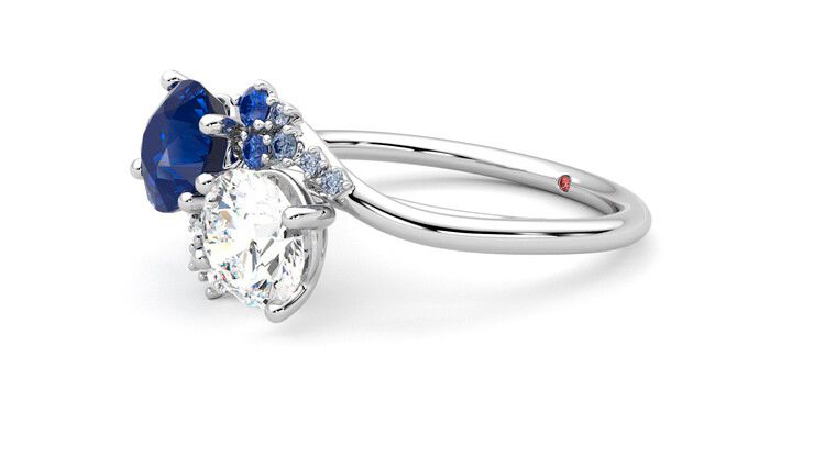 Taylor & Hart Besso Round Engagement Ring 360 degree image 23