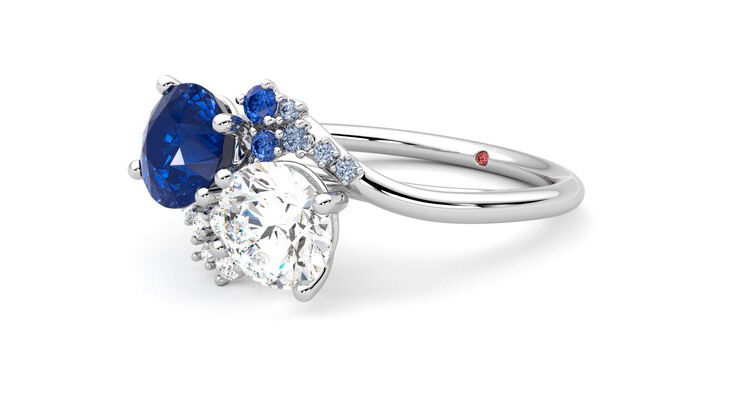 Taylor & Hart Besso Round Engagement Ring 360 degree image 24