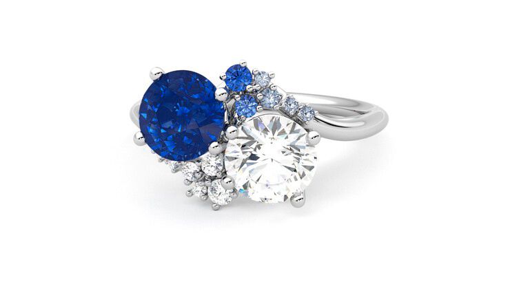 Taylor & Hart Besso Round Engagement Ring 360 degree image 27