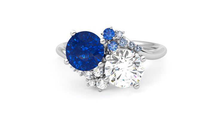 Taylor & Hart Besso Round Engagement Ring 360 degree image 28
