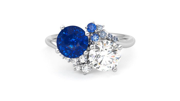 Taylor & Hart Besso Round Engagement Ring 360 degree image 29