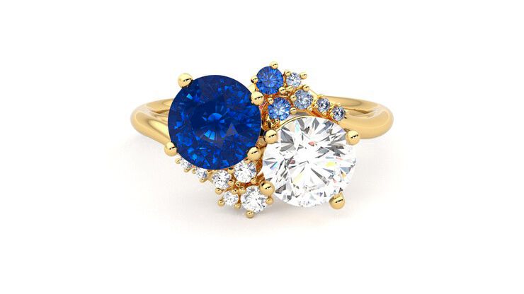 Taylor & Hart Besso Round Engagement Ring 360 degree image 0