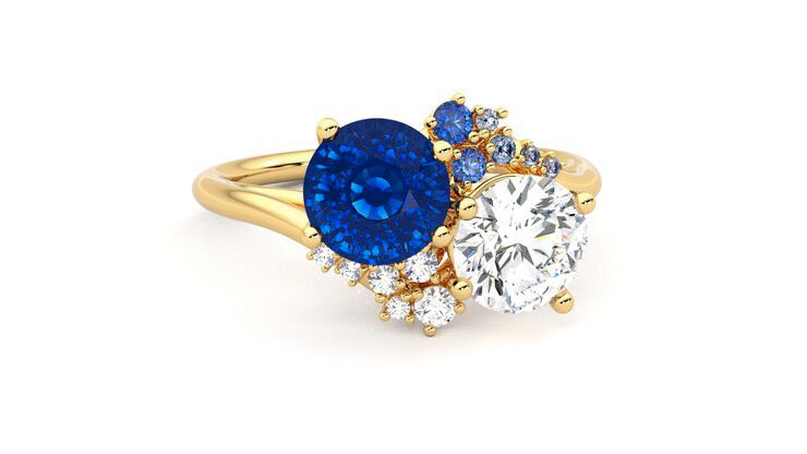 Taylor & Hart Besso Round Engagement Ring 360 degree image 3