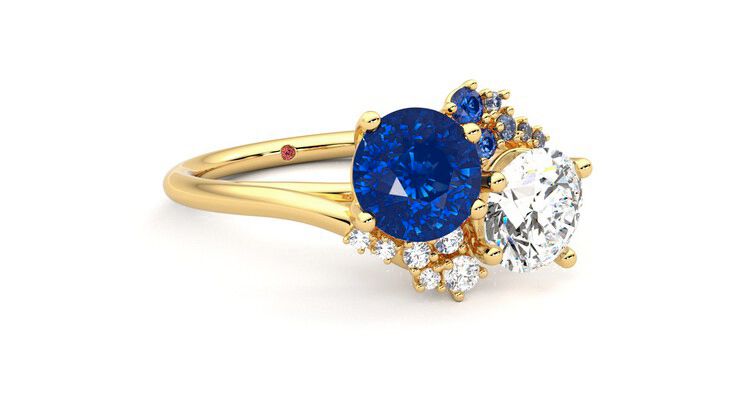 Taylor & Hart Besso Round Engagement Ring 360 degree image 5