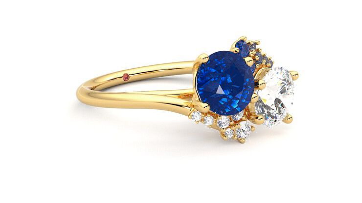 Taylor & Hart Besso Round Engagement Ring 360 degree image 6