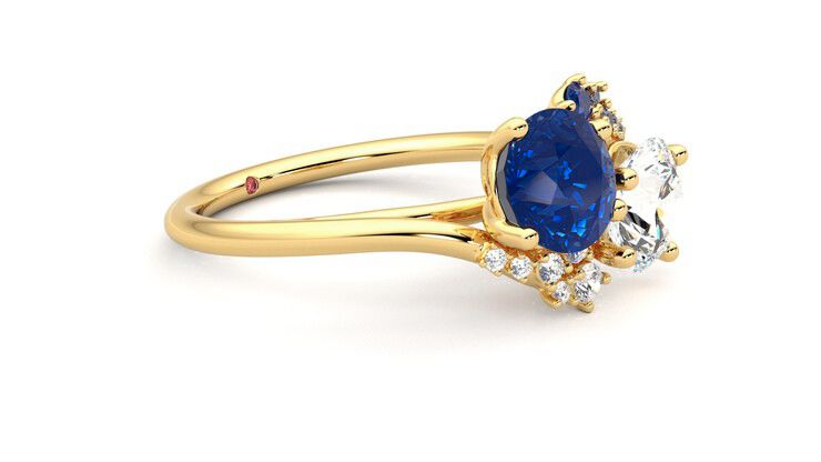 Taylor & Hart Besso Round Engagement Ring 360 degree image 7