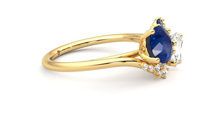 Taylor & Hart Besso Round Engagement Ring 360 degree image 8