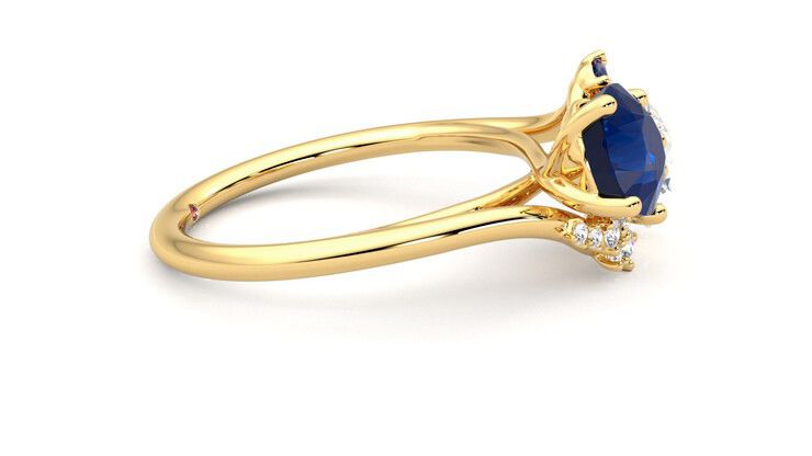 Taylor & Hart Besso Round Engagement Ring 360 degree image 9