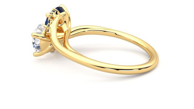 Taylor & Hart Besso Round Engagement Ring 360 degree image 19