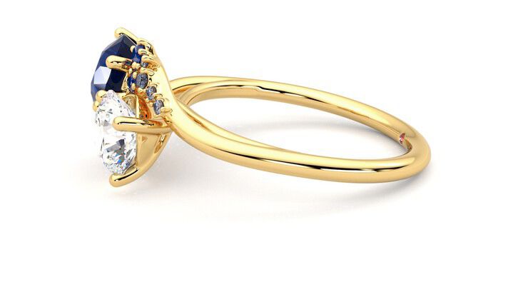 Taylor & Hart Besso Round Engagement Ring 360 degree image 21