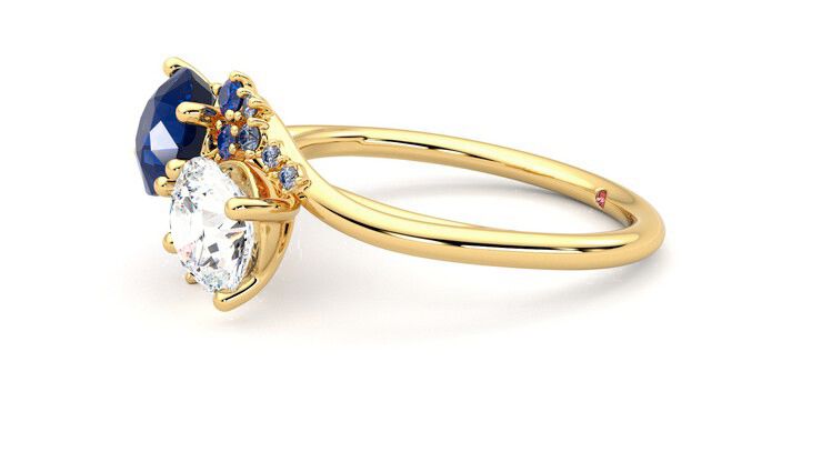 Taylor & Hart Besso Round Engagement Ring 360 degree image 22