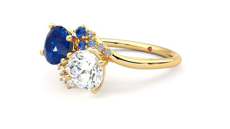 Taylor & Hart Besso Round Engagement Ring 360 degree image 24