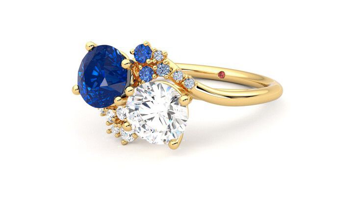 Taylor & Hart Besso Round Engagement Ring 360 degree image 25