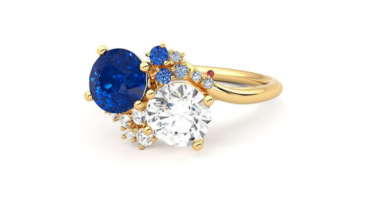 Taylor & Hart Besso Round Engagement Ring 360 degree image 26