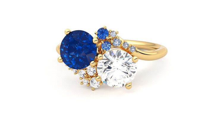 Taylor & Hart Besso Round Engagement Ring 360 degree image 27